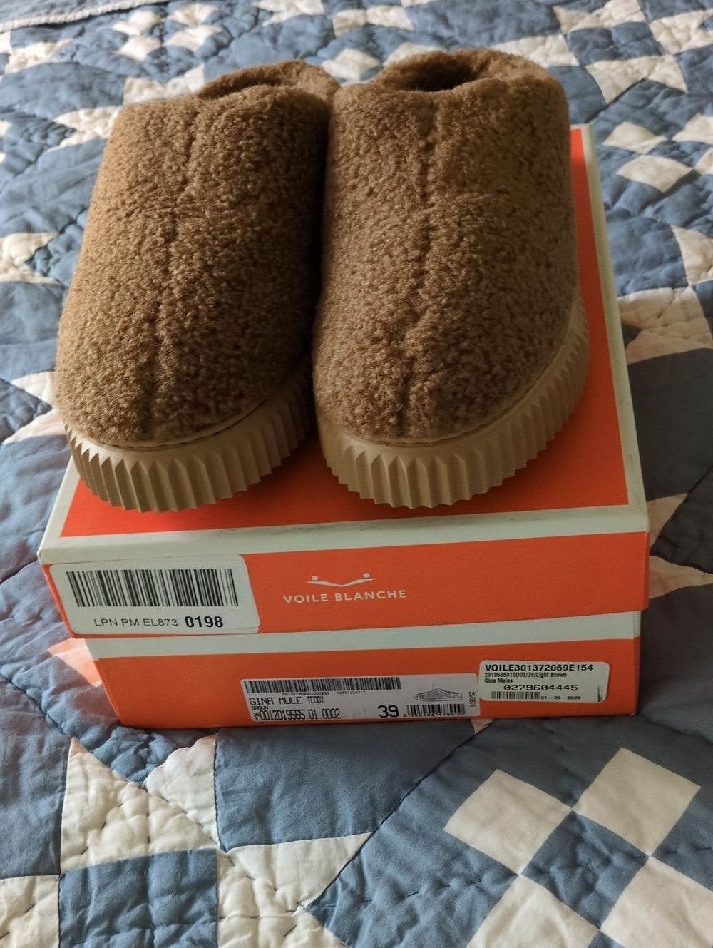 Voile Blanche Ladies Brown Sherpa Slip-Ons